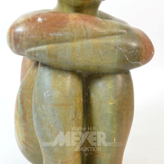 Alabaster-Figur ''sitzender weibl.