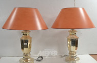 Paar Tischlampen, Metallfuß,