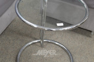 runder Beistelltisch, Chromgestell,