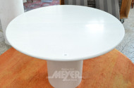 runder Esstisch, Holz weiß
