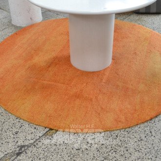 runder Teppich, orange, Ø 190 cm