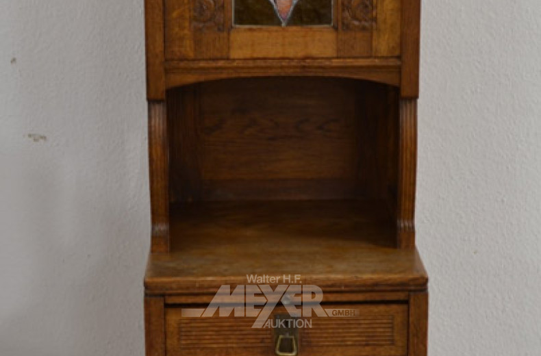 Aufsatzvitrine, Eiche,