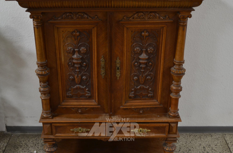 Säulenschrank, Mahagoni, 2-türig,