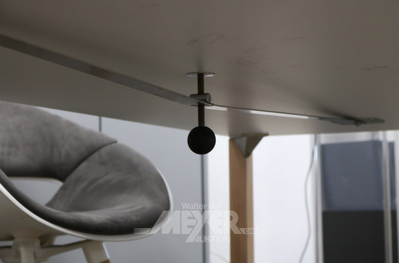 Esstisch, diamantweiß, Buchegestell,