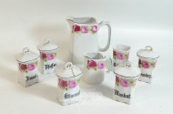 Posten Kruken, Rosendekor, ca. 15 Stk.