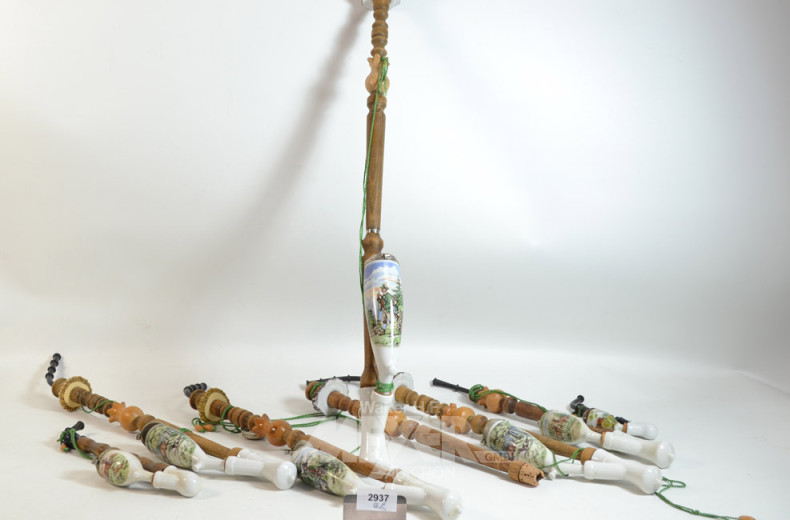 Posten Porzellankopf-Pfeifen, ca. 14