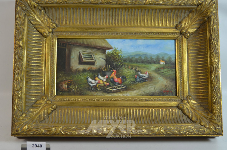 Gemälde ''Hühnerhof''