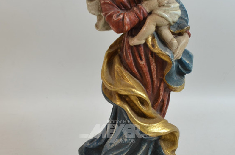 Holz-Figur ''Maria mit Kind, ca. 38 cm
