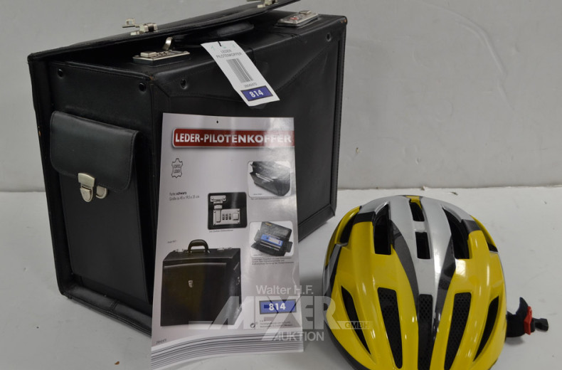 Aktenkoffer und 1 Fahrradhelm