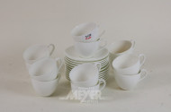 12 Porz.-Kaffeetassen mit Untertassen ''V&B''
