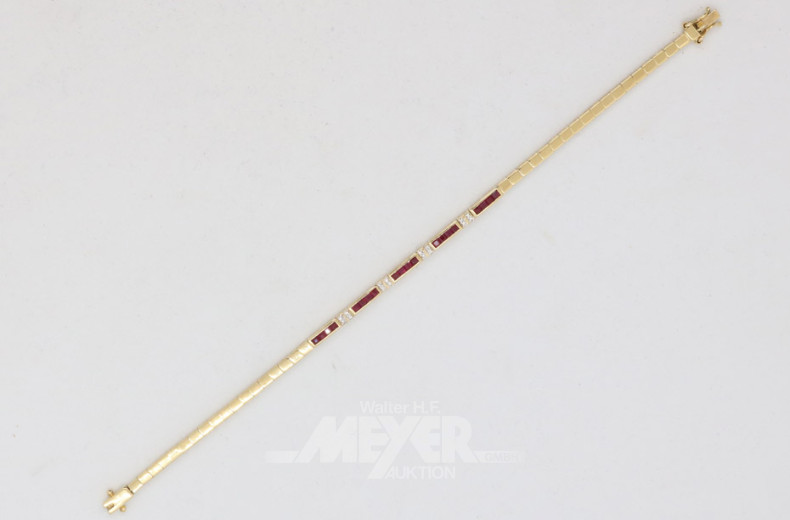 schmales Armband, 585er GG, mit 20