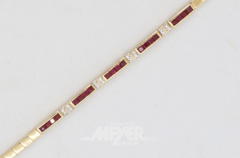 schmales Armband, 585er GG, mit 20