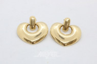 Paar gr. Ohrstecker, 585er GG,