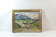 Gemälde ''Stadtansicht vor Gebirge''