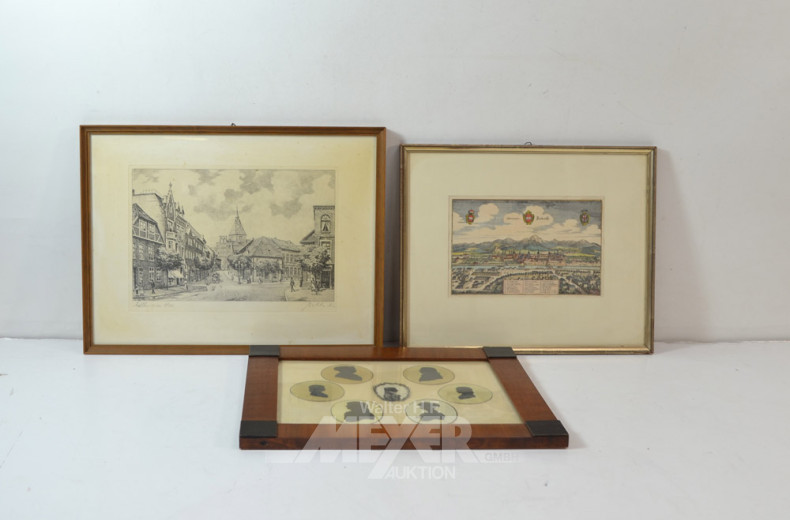 Posten div. Bilder, ca. 15 Stk.,