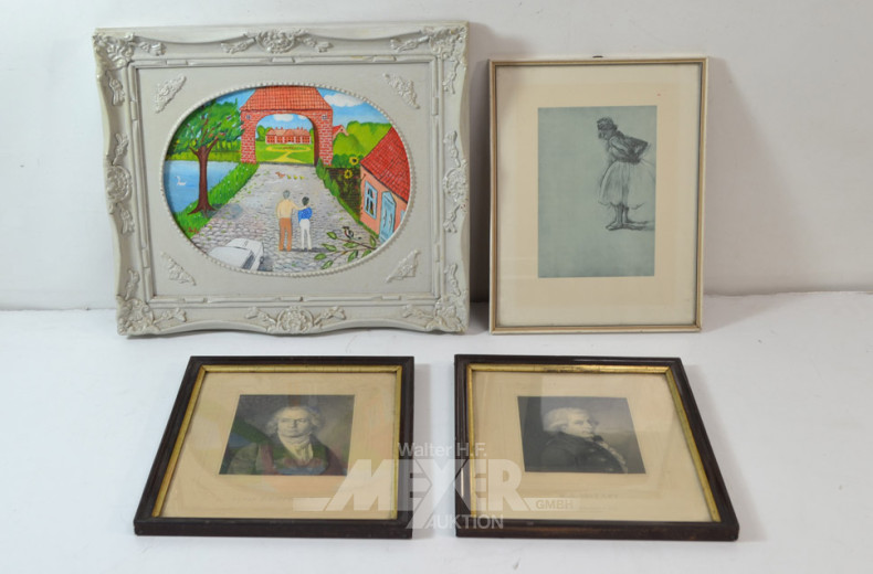 Posten div. Bilder, ca. 15 Stk.,