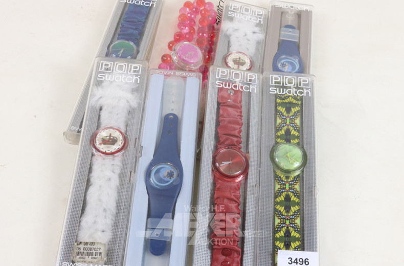 19 versch. Armbanduhren swatch ''POP''