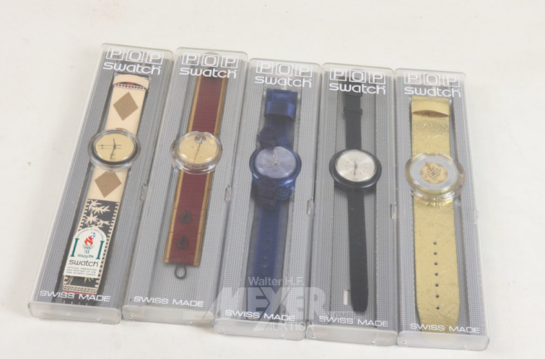 19 versch. Armbanduhren swatch ''POP''