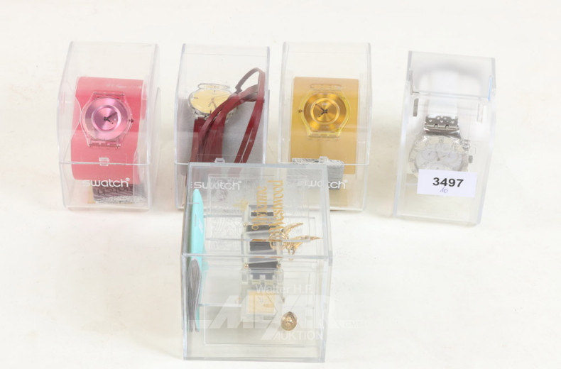 10 versch. Armbanduhren swatch