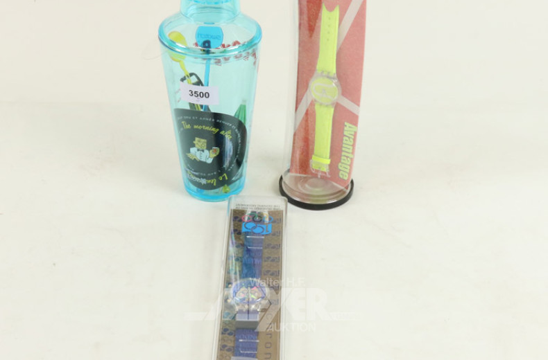 5 versch. Armbanduhren swatch,