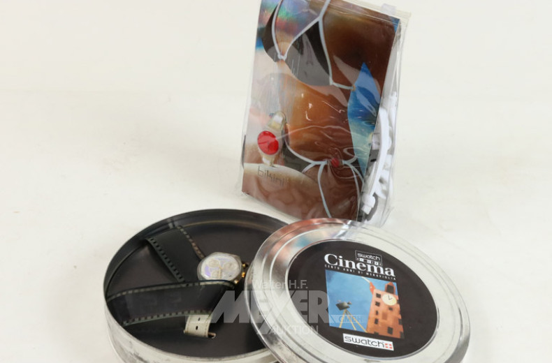 5 versch. Armbanduhren swatch,