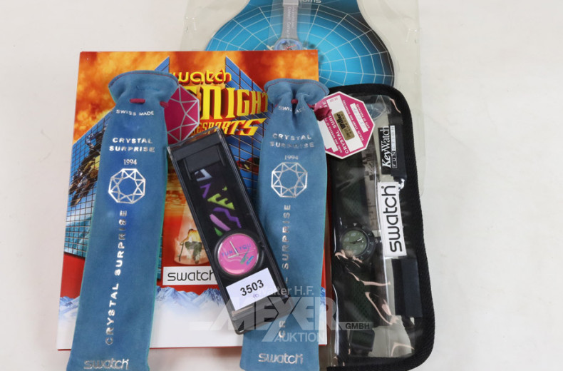 10 versch. Armbanduhren swatch