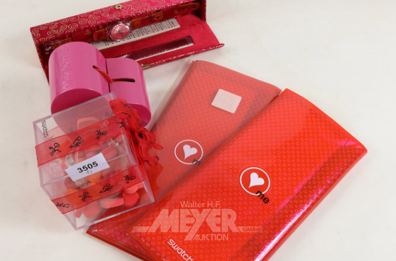 11 versch. Armbanduhren swatch ''Liebe''