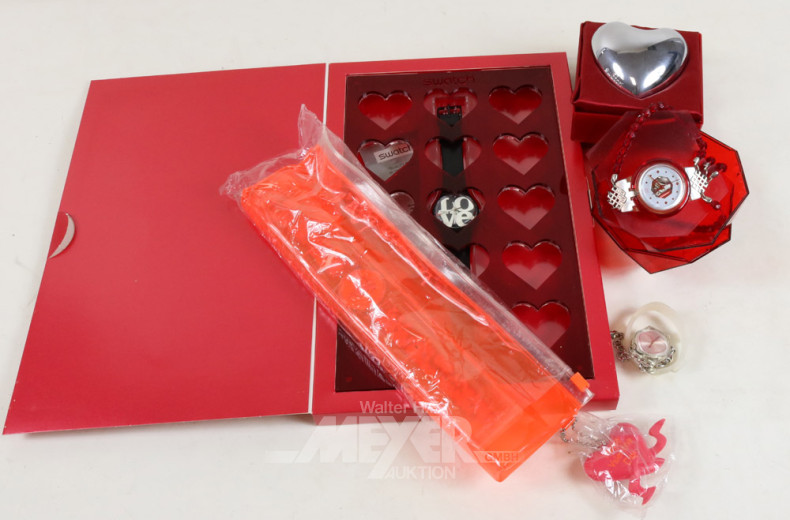 11 versch. Armbanduhren swatch ''Liebe''