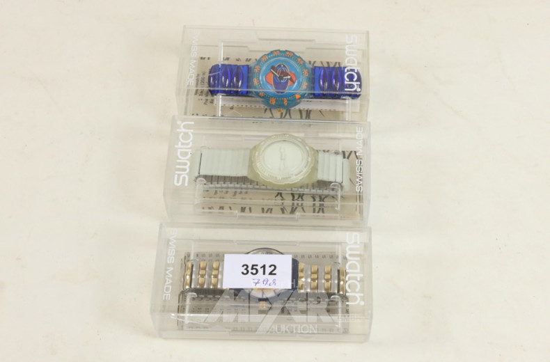 7 Armbanduhren swatch ''Stop-Watch''