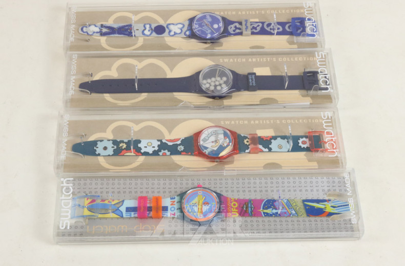 7 Armbanduhren swatch ''Stop-Watch''