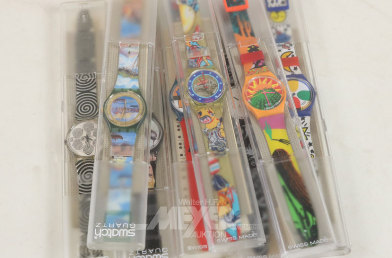110 versch. Armbanduhren swatch
