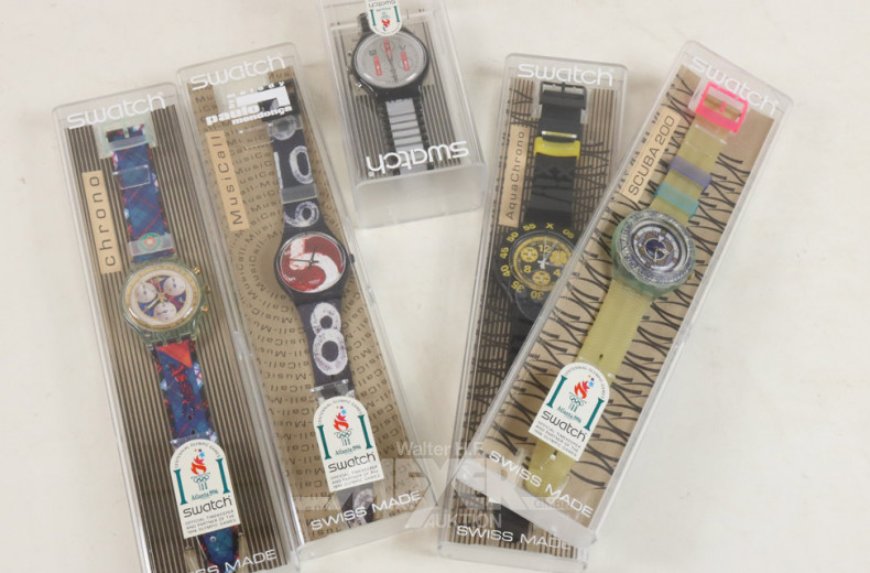 56 Armbanduhren swatch ''Atlanta 1996'',