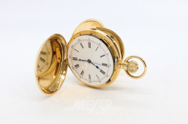 Sprungdeckeltaschenuhr, 750er GG