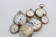 14 versch. Taschenuhren, teilw. Silber