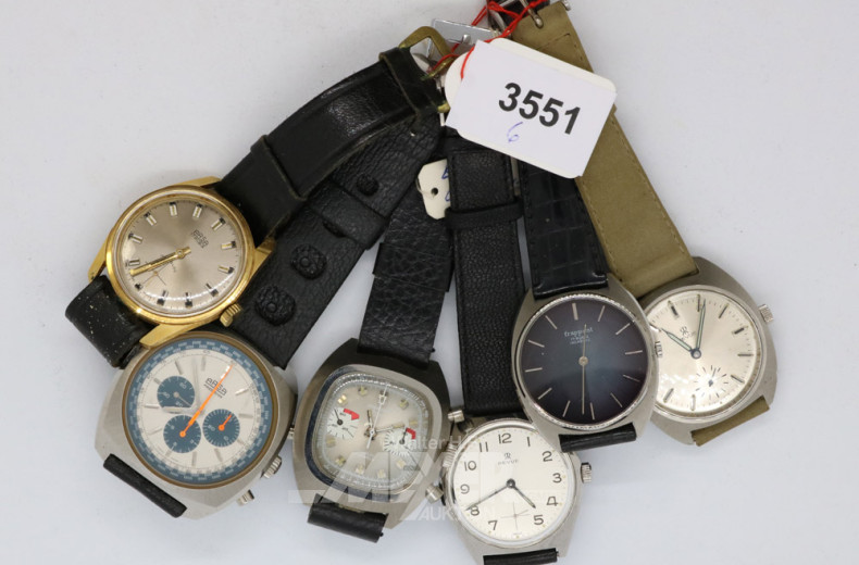 6 versch. Armbanduhren, Vintage