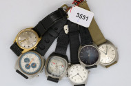 6 versch. Armbanduhren, Vintage