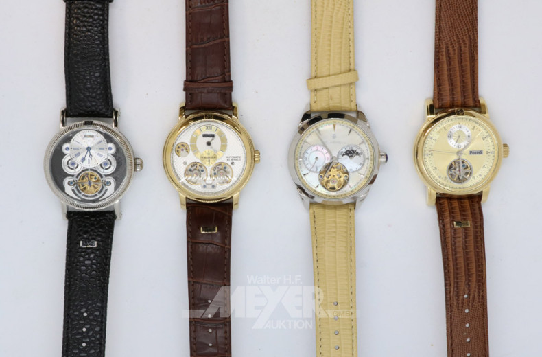 8 Armbanduhren u.a. PORTAS, teilw.