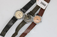 3 Arnbanduhren Vintage, 50er Jahre