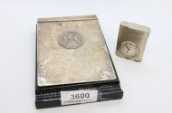 Notizblockhalter, Silber mit Münze