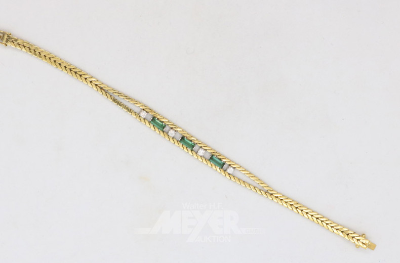 Armband, 750er GG, ca. 19,8 g.,