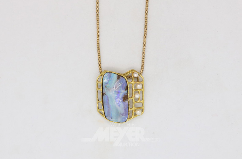 lange Kette, 750er GG, mit