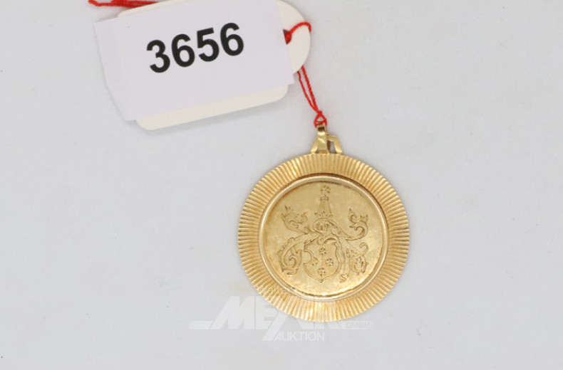 Anhänger, 750er GG, Wappenmotiv