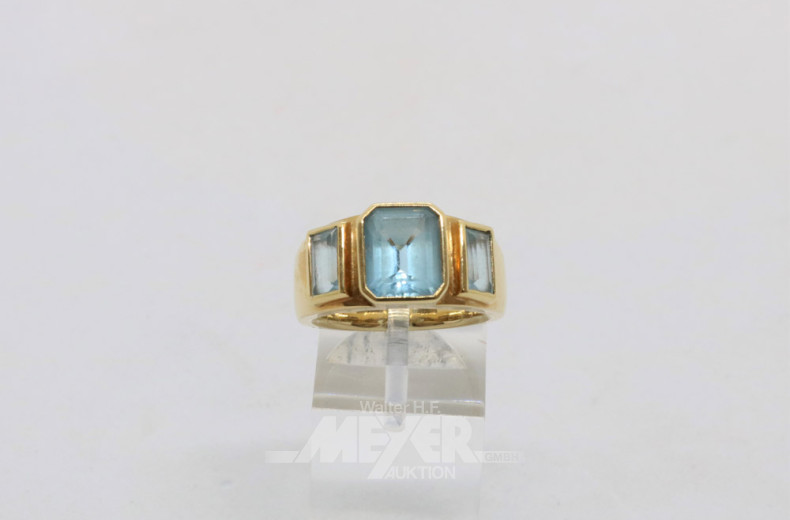 Damenring, 585er GG, besetzt mit