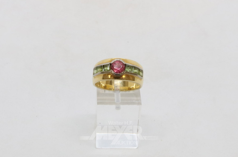 Damen-Bandring, 585er GG, besetzt