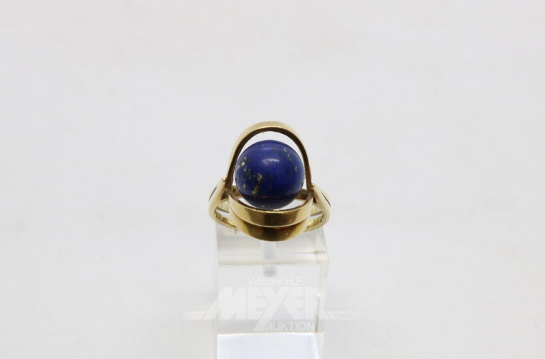 Damenring, 585er GG, mit Lapislazuli-