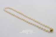 kurze Perlenkette, 585er GG-