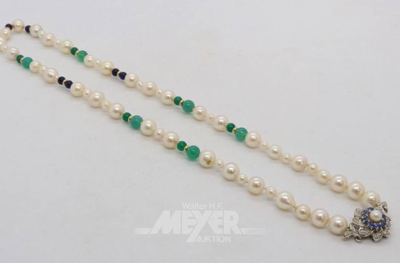 Perlenkette mit 585er WG-Schließe