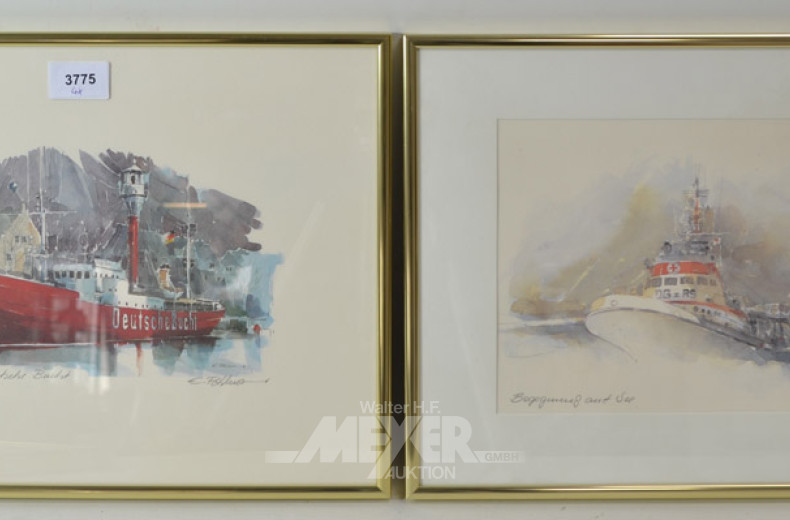 4 Bilder  '' Feuerschiff / Johanna -