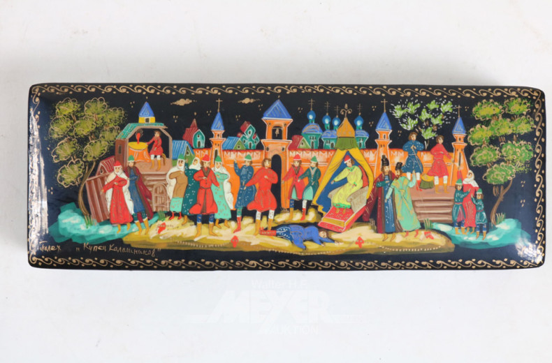 3 russische Lackdosen ''Wintergeschichten''