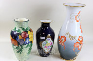 6 versch. Porz.-Vasen, florale Motive,